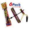 Glider Flying Slingshot Plane Toy (Pack of 6) Pinata filler Party Favors Play Foam Airplanes Prize Gifts Toys for Kids and Adults Sling Flying Toy I 2340-6p