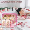 Bodybeau Bath and Body Gift Set for Women & Girls, Rose 3PCS Set for - Shower Gel, Body Lotion, Body Mist, Personal Portable Body Care Travel Set for Birthday Christmas New Year Gifts for Her