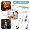 14 Pieces Spreader Knife Set Cheese Butter Spreader Knife Cheese Slicer Knife Stainless Steel Blade with Handles Mini Serving Tongs Spoons and Forks for Birthday Wedding (Stainless Steel Handle)