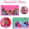 Beverly Hills Doll Collection Sweet Li'l Family Hispanic Dollhouse People Set of 9 Action Figure Set - Grandpa, Grandma, Mom, Dad, Sister, Brother, Toddler, Twin Boy & Girl