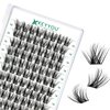 Lash Clusters 96pcs Individual Lashes D Curl 16mm Eyelash Clusters KEYYOU Volume Wispy Lash Extension Soft&Comfortable Easy DIY at Home(Y19,D-16mm)