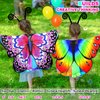 IROLEHOME Kids Fairy-Butterfly-Wings-Costume for Girls Toddler Dress-Up Clothes Tutu Antenna Mask Halloween Gifts Party Toys