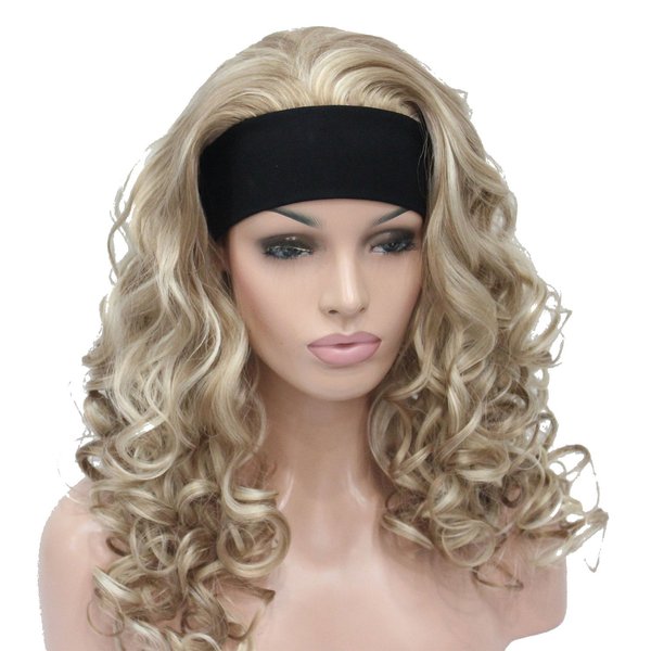 Wiginway Women Wigs Long Curly Wigs Synthetic wig hairpieces for women best wig with headband natural wigs 18 inch (L16-613)