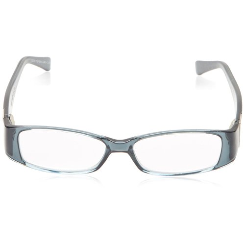 Foster Grant Women's Posh Rectangular Reading Glasses, Blue/Transparent, 52 mm, 2.75