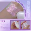 HOSAILY Roll-on Holographic Body Glitter Gel for Body Face Hair, Chameleon Color Changing Glitter Gel Under Light, Chunky Mermaid Sequins Festival Party Body Shimmer Glitter Makeup (8# Sparkling Pink)