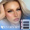 EYDEVRO Fluffy Lash Clusters Kit 50D60D80D Lash Extension Kit Cluster Eyelash Extension Kit 10-16mm D Curl Volume Individual Lashes Kit Cluster Lashes with Waterproof Lash Bond and Seal Lash Tweezers