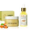 Turmeric Face Clay Mask & Turmeric Oil skincare kit, Vitamin C Deep Cleansing Facial Mask Overnight Face Mask for Pores,Turmeric Face Oil for Dry Skin, Turmeric Face Serum Dermaplaning Oil