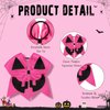 Hotop 10 Pcs Halloween Jumbo Cheerleading Bow 8 Inch Cheer Hair Bows Cheerleader Hair Bows with Ponytail Holder Halloween Hair Tie Elastic Band Hair Accessories for Teens Kids Girls (Pink)