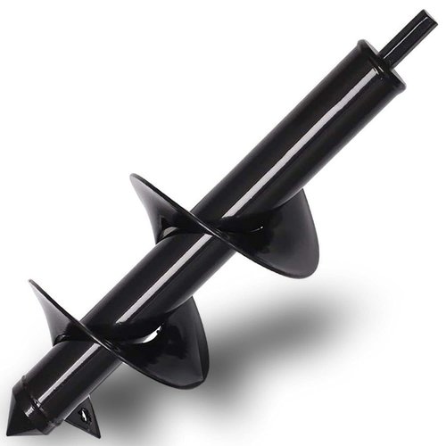 4" x 12" Easy Planter Garden Auger - Seedlings & Bedding Plant, Umbrella Hole Digger Ice Hole Digger Solid Shaft Auger,Plant Flower Bulb Auger Post Hole Digger for 3/8” Hex Drive Drill