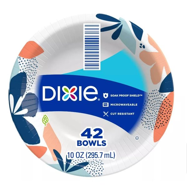 Party Dixie Everyday Disposable Paper Bowls, 10 oz, 42 count