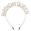 VZXMKA Birthday Headbands for Women Birthday Gold White Headbands for Queen Crowns for Women Christmas Birthday Party Decorations Happy Birthday Princess Crown Rhinestone Happy Birthday Accessories