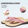 MEGNYA Comfortable Orthopeic Flip Flops for Women, Best Plantar Fasciitis Sandals for Flat Feet with Arch Support, Water Sandals for walking Beach Pink Size 8