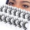 Manga Lashes Anime False Eyelashes Natural Japanese Lashes Wispy Thick Cosplay Eyelashes 18MM Spiky Doll Lashes Faux Mink Eye Lashes by Winifred