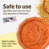 Terra Cotta Brown Sugar Saver, Food-Safe Sugar Preserver for Long-Term Use, Brown Sugar Softener for Cookies, Dried Fruits, & Marshmallows, Maple Leaf Design - JBK Pottery
