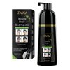 Black Hair Dye Shampoo for Gray Hair, DEXE Semi-Permanent Hair Color Shampoo for Women and Men, Simple to Use and Lasts 30 Days-Fast Acting, Herbal Ingredients and Ammonia Free (14 Fl oz)