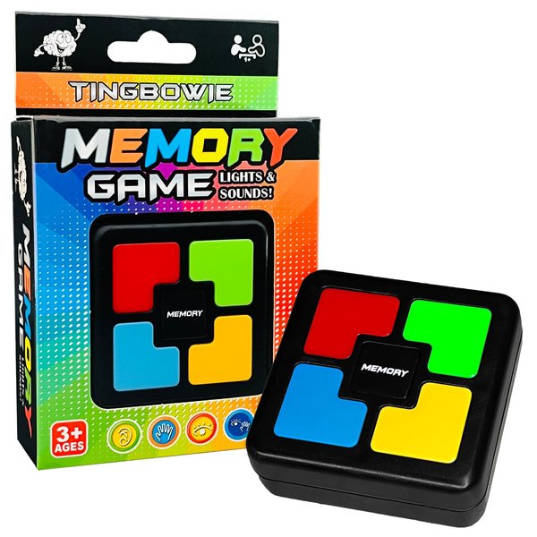 tingbowie Light Up Memory Game Handheld Electronic Toys Color Memorizing Classic Board Games Quiz Game with Lights and Sounds