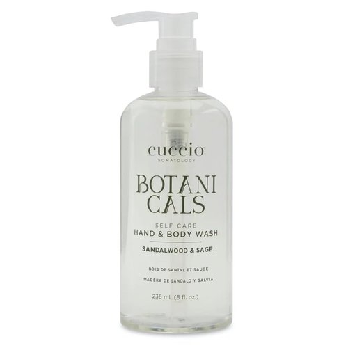 Cuccio Botanicals Hydrating Hand & Body Wash | Sandalwood and Sage | 8 Fluid Ounces