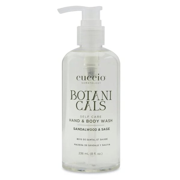 Cuccio Botanicals Hydrating Hand & Body Wash | Sandalwood and Sage | 8 Fluid Ounces