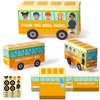 WATINC Kwanzaa Bus Craft Kits - DIY 24Pcs Rosa Parks Black African American Craft Kit, Happy Kwanzaa Holiday Celebration Crafts Party Favors Supplies Home School Fun Art Activities Gifts for Kids