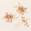 Handmade Flower Hair Comb Hair Pins Hair Sticks Wedding Hair Comb Bridal Hair Accessories Hair Clips Comb For Brides and Bridesmaids