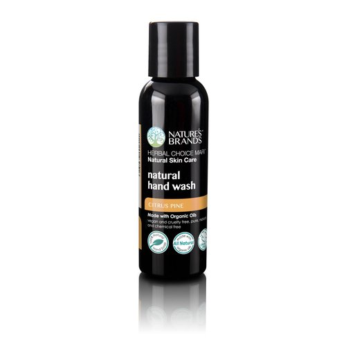 Natural Hand Wash by Herbal Choice Mari (Citrus Pine, 2 Fl Oz Bottle) - Made with Organic Ingredients - No Toxic Synthetic Chemicals - TSA-Approved Travel Size