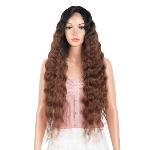 Joedir Lace Front Wigs 30&quot; Long Wavy Synthetic Wig 4.5&quot; Deep Part HD Transparent Lace With Baby H...