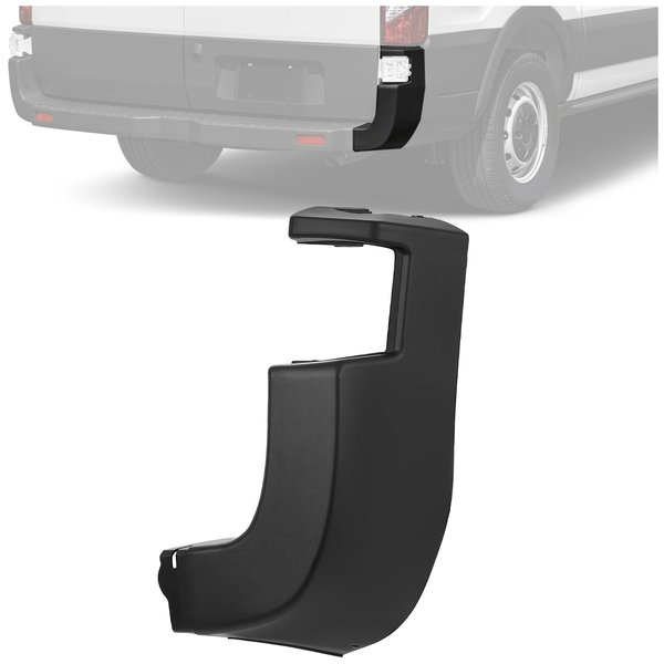 HECASA Rear Bumper Side End Cap Cover Compatible with 2015-2019 Ford Transit 150 250 350 350HD Replacement for CK4Z-17F774-DC Right Rear Bumper Corner Cover
