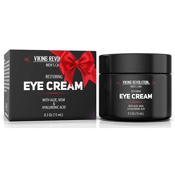 Viking Revolution Men's Eye Cream - Natural Anti-Aging, Dark Circle Treatment, Reduces Puffiness & Crowsfeet - 6ml