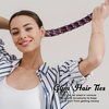 ARefugen 3 Pack 35" Strong Hair Ties and 30Pcs Elastics Hair Ties for Long Thick Hair, Elastics 4mm Hair Tie Scrunchies Ponytail Holders Hair Accessories for Water Wind Sports (Purple Black Brown)