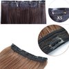 S-noilite Elegant 30"(76cm) Longest Straight Natural Black 3/4 Full Head One Piece 5 Clips Clip in Hair Extensions