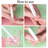 Maitys 10 Pieces Nail Whitening Pencil 2-in-1 White Nail Pencil DIY Nail Design Manicure with Cuticle Pusher