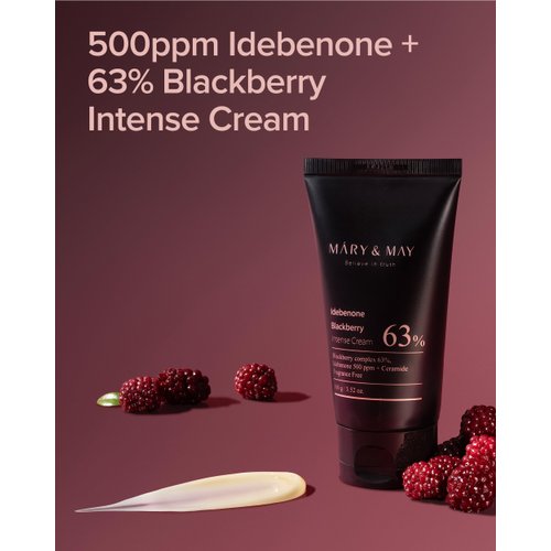 Idebenone Blackberry Intense Hydration Cream - Advanced Skin Barrier Strengthening Face Moisturizer with Niacinamide, Ceramide, and Hyaluronic Acid for Deep Moisture and Antioxidant, 3.52 oz.