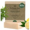 Sylvan Art Cedar Citrus Natural Scent Handmade Organic, Essential Oils Men's Soap Bar Beard Body, Face Wash Bath Nourishing Bar Soap - 5.5 Ounce