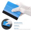 12 Pieces Plastic Felt Edge Squeegee Tool Vinyl Squeegee 4 Inch Felt Squeegee Applicator Tool Scraper Tool with Soft Felt Cloth for Car Vinyl Wrap, Window Tint, Wallpaper, Decal Sticker