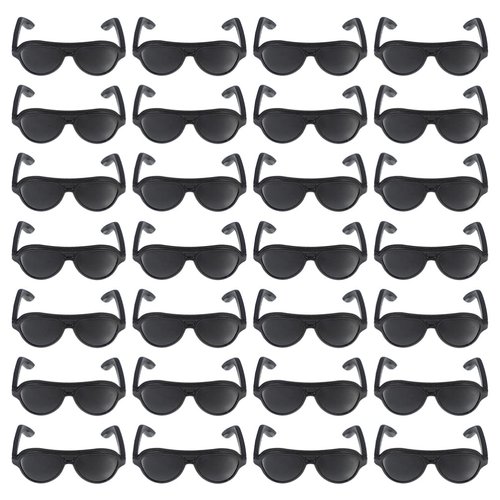 NUOBESTY Doll Eyeglasses Sunglasses Doll Mini Sunglasses Black Mini Sunglasses for Dolls DIY Crafts Dollhouse Accessories, 100 Pcs