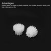 MECCANIXITY 50Pcs Plastic Gears 16 Teeth Plastic Double Gears Model 16102BA Reduction Gear for RC Car Model DIY Robot,White Module 0.5