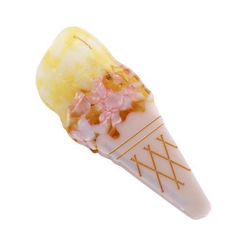 Vctitil Ice Cream Juice Cocktail Shape Acetate Hair Claw Hair Clips Decorative Shark Grab Clip Hair Jaw Clips Hair Accessories for Long Thin Thick Curly Hair(D)