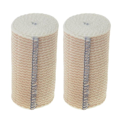 Dealmed 4" Elastic Bandage Wrap with Self-Closure – 2 Elastic Bandages, 5 Yards Stretched Compression Bandage Wrap, Wound Care Product for First Aid Kit and Medical Facilities
