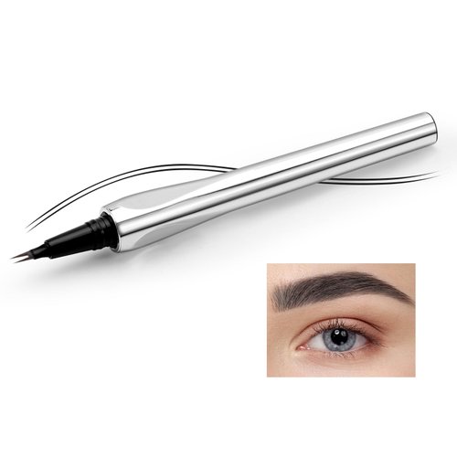 Boobeen 3 in 1 Eye Makeup Pencil, Waterproof Micro Fork 2 Tips Eyebrow Pencil Lower Lash Eyeliner for a Natural and Vivid Eye Look
