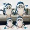 eoxoe Kawaii Shark Cat Plush Toy Stuffed Animal Doll, Cute Soft Pillow Stress Release Hugs Toys Christmas Halloween Birthday Gifts for Kids Boys Girl Best Gift (Blue - Grey,15 inch)