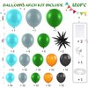 Race Car Balloon Garland Arch Kit,120PCS Dusty Blue Green Orange Black Balloons and Star Foil Balloons,for Birthday,Baby Shower,Racing Car Theme Party Supplies,Race Car Party Decorations