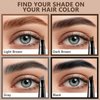 Atnadov Eyebrow Pen Waterproof Eyebrow Pencil Natural Simulation Eyebrow Pencil for women's professional makeup with 4 Fork Tip for Natural-Looking Hair-Like Defined Brows, Last All-Day（Light Brown）