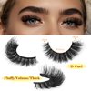False Eyelashes Fluffy Mink Lashes Long Full Eyelashes 200D Wispy Thick Russian Strip Lashes Cat Eye Volume Lash Strips D Curl Dramatic 7 Pairs Fake Lash Extensions by Boahankuke