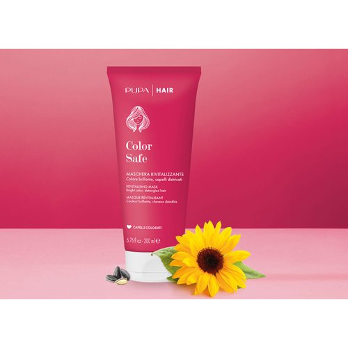 Pupa Milano Color Safe Revitalizing Mask - Hydrating Hair Mask with Sunflower Seed Extract - Detangles, Nourishes, and Protects - 6.76 oz