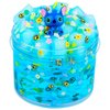 Blue Jelly Cube Crunchy Slime, Soft Non-Stick Clear Crystal Slime, Stress Relief Toy for Girls and Boys, for Kids Party Favors Gifts Ideas, Birthday Gifts