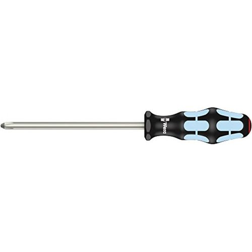 Wera 05032023001 Kraftform Stainless 3350 PH Stainless Steel Phillips Screwdriver, Lasertip, PH 3 Head, 6" Blade Length