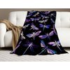 Dragonfly Blanket Warm Plush Dragonfly Flannel Throw Blanket Super Soft Fleece Cozy Fuzzy Dragonflies Stuffed Animal Blanket Gifts for Kids Teens Adults Room Decor 40"X50"