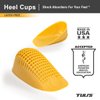 Tuli's Classic Heel Cups, Cushion Insert for Shock Absorption and Plantar Fasciitis and Heel Pain Relief, Made in The USA, Regular, 2 Pairs