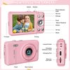 Kids Camera Toys for Boys Girls,Digital Video Camera Toys for Kids with MP3 Music Player and 32GB SD Card,Ideas Birthday Gifts for 4 5 6 7 8 9 10+ Years Old Little Girls and Boys(Pink)