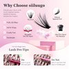 SIILUUGO DIY Lash Extensions Kit 280PCS Individual Lashes Clusters,9-16mm MIX 30D Fluffy and Natural False Eyelashes,Wispy and Volumn,with Lash Bond and Seal,Tweezers,Glue Remover,Easy Use At Home